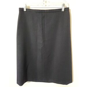 Vintage J Crew Wool Pencil Skirt Black Lined Capsule Office Classic Professional